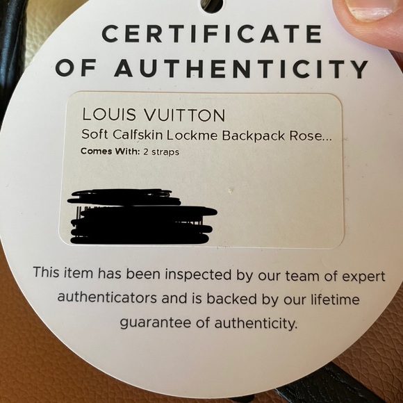 Louis Vuitton Soft Calfskin Lockme Backpack Rose Ballet and White - Picture 9 of 9